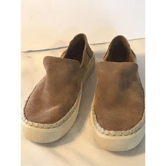 Toms Tan Suede Slip-On Loafers - Picture 5 of 11
